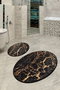 Mijölnir Juego de alfombras de baño Goldes Multicolor, 2 piezas